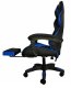 Fotel Biurowy Obrotowy Gamingowy / Czarno - Niebieski / Malatec 4