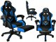 Fotel Biurowy Obrotowy Gamingowy / Czarno - Niebieski / Malatec 8