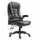 Fotel Biurowy Skóra Eko Z Masażem Czarny 1