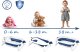 Ricokids Wanienka składana dla dzieci, niemowląt z wkładką RK-286 biało-niebieska 12
