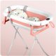 Ricokids Wanienka składana dla dzieci, niemowląt ze stelażem, termometrem i wkładką RK-287 biało-różowa 9