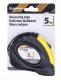 Miarka metalowa DONAU SAFETY, zwijana, 18mmx5m, blister, czarno-żółta 1