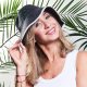 Czapka do sauny bucket hat ecru z 100% naturalnej wełny filcowej 9