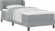 Łóżko boxspring vidaXL z materacem Jasnoszary 90x190 cm Tkanina 1