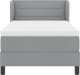Łóżko boxspring vidaXL z materacem Jasnoszary 90x190 cm Tkanina 2
