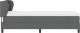 Łóżko kontynentalne vidaXL z materacem - Ciemnoszare, 90x190 cm, Tkanina 4