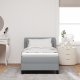 Box Spring Łóżko z Materacem Jasnoszary 90x190 cm Tkanina 1