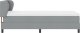 Box Spring Łóżko z Materacem Jasnoszary 90x190 cm Tkanina 2