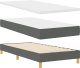 Łóżko z materacem vidaXL w kolorze ciemnoszarym 90x200 cm z tkaniny 1