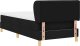 Łóżko Box Spring z materacem w czarnym kolorze, 90x190 cm, materiał 3