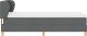 Łóżko Box Spring z materacem vidaXL Szare 80x200 cm Tkanina 2