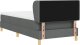 Łóżko Box Spring z materacem vidaXL Szare 80x200 cm Tkanina 3
