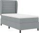 Łóżko z materacem vidaXL Szary jasny 100x200 cm Tkanina 2