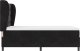 Łóżko kontynentalne z materacem vidaXL Czarny 160x200 cm Aksamit 2