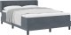 vidaXL Łóżko Box Spring z materacem Szare 140x190 cm Aksamit 1
