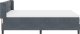 vidaXL Łóżko Box Spring z materacem Szare 140x190 cm Aksamit 5
