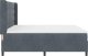 łóżko Box Spring z materacem vidaXL ciemnoszare 200x200 cm aksamit 4