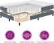 łóżko Box Spring z materacem vidaXL ciemnoszare 200x200 cm aksamit 5
