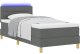 vidaXL Łóżko Box Spring z Materacem i LED Ciemnoszare 80x200 cm Tkanina 3