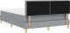 vidaXL Łóżko z ramą sprężynową z materacem i LED Jasnoszary 160x200 cm Tkanina 5