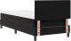 vidaXL Łóżko kontynentalne z materacem i LED czarne 90x200 cm aksamit 5