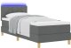 vidaXL Łóżko Box Spring z Materacem i LED Ciemnoszare 80x200 cm Tkanina 1