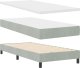 vidaXL Łóżko z materacem Box Spring z LED Jasnoszary 90x190 cm Aksamit 3