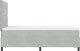 Łóżko Box Spring z materacem i LED Szary Jasny 120x200 cm Aksamit 4