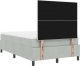 Łóżko Box Spring z materacem i LED Szary Jasny 120x200 cm Aksamit 5
