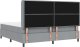 Łóżko Box Spring vidaXL z materacem i podświetleniem szarym 200x200 cm z tkaniny 5