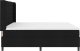 Łóżko Box Spring z Materacem i LED Czarne 200x200 cm Tkanina 3