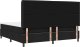 Łóżko Box Spring z Materacem i LED Czarne 200x200 cm Tkanina 4