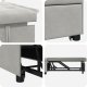 vidaXL Sofa Łóżko 3-w-1 Wysuwany Jasnoszary 8