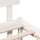 vidaXL Rama łóżka z zagłówkiem Biała 140x190 cm z litego drewna sosnowego 6