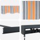 vidaXL Ręczna markiza chowana w wielokolorowe paski 300x250 cm 6