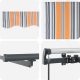 vidaXL Ręczna markiza chowana z paskiem multikolorowym 450x300 cm 6