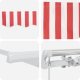 vidaXL Markiza ręczna Czerwona i biała Paskowa 600x300 cm 4