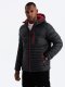 Nylonowa pikowana kurtka męska w stylu sportowym  czarna V3 OM-JALP-0187 L 4