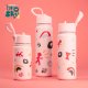 Brosky Pattern Stalowa butelka na wodę w kolorze różowym 450ml 4