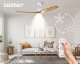 WENTYLATOR SUFITOWY ZCF 7602 40W 132cm LED 18W BUK/BIAŁY 6