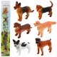 Zestaw Mini Figurki Psy Owczarek Niemiecki Jamnik Buldog Francuski 4cm 6szt 1