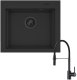 Zlew. SIROS (57x51,5) 1B Black Edition + Bateria SERINA 1