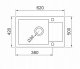 Zlew MIDO (62x50) 1B 1D czarny + Bateria FLESSI BLACK 1
