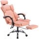 Fotel ergonomiczny biurowy obrotowy z podnókiem róowy Office 4