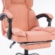 Fotel ergonomiczny biurowy obrotowy z podnókiem róowy Office 6