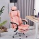 Fotel ergonomiczny biurowy obrotowy z podnókiem róowy Office 9