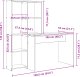 Biurko vidaXL Czarne 138.5 cm x 55 cm 8