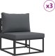vidaXL Zestaw Sof na Ogród 5 pcs Czarny 213 x 71.5 x 71 cm Aluminium 2