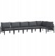 vidaXL Zestaw Sof na Ogród 6 pcs Antracytowy Stal 2