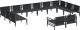 vidaXL Zestaw Sof na Ogród 12 pcs Antracytowy Stal 1